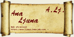 Ana Ljuna vizit kartica
